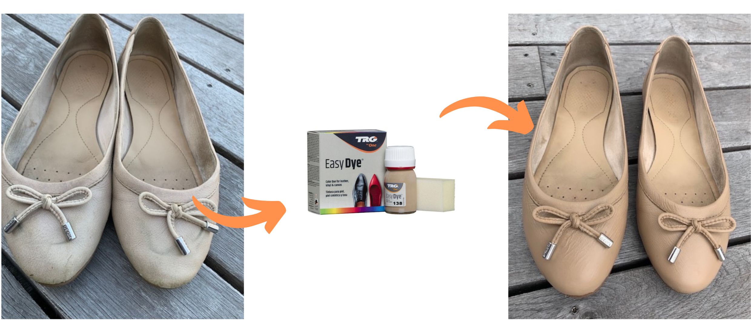 Béžová Barva na boty balerínky v odstínu jelenice Easy Dye TRG Buckskin 138